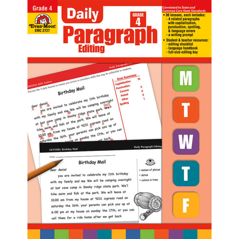 EVAN-MOOR - Daily Paragraph Editing Book, Grade 4