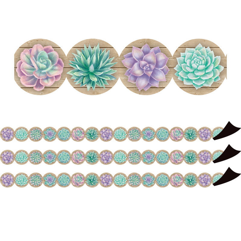 TEACHER CREATED RESOURCES - Rustic Bloom Magnetic Border, 24 Feet Per Pack, 3 Packs