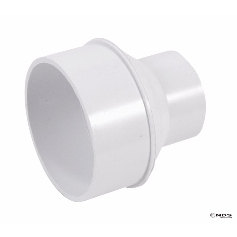 PLASTIC TRENDS - NDS Schedule 35 4 in. Spigot each X 2 in. D Hub PVC Reducing Bushing 1 pk