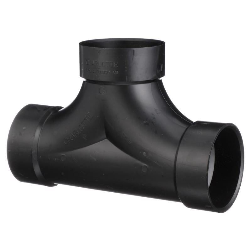 CHARLOTTE PIPE - Charlotte Pipe 4 in. Hub X 4 in. D Hub ABS Flush Cleanout Tee [ABS004480800]