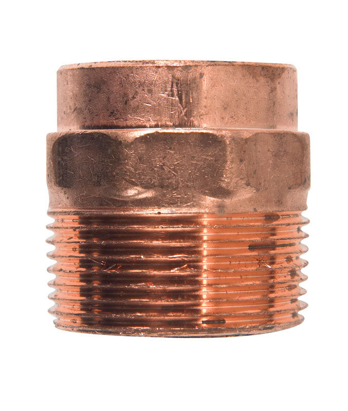 NIBCO - NIBCO 1-1/4 in. Copper X 1-1/4 in. D MIP Copper Pipe Adapter 1 pk