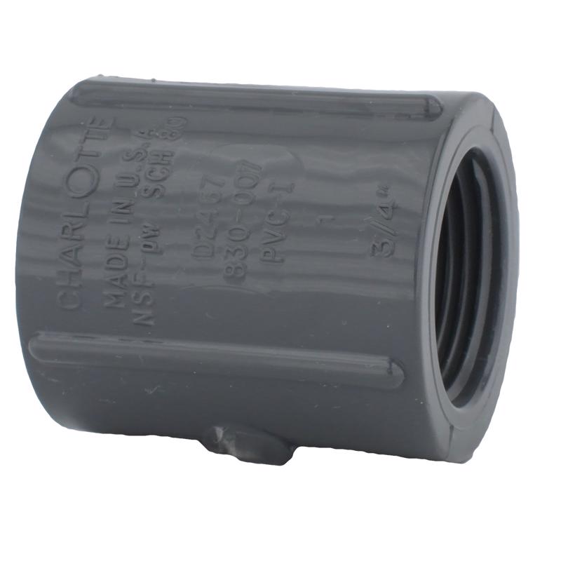 CHARLOTTE PIPE - Charlotte Pipe Schedule 80 1/2 in. FPT X 1/2 in. D FPT PVC Coupling 1 pk