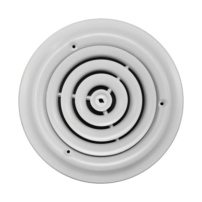 TRUE AIRE - Tru Aire 6 in. H X 6 in. W Powder Coat White Steel Ceiling Diffuser