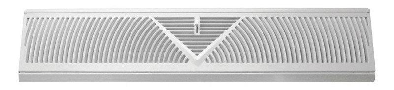 GREYSTONE - Tru Aire 4.5 in. H X 24 in. W 3-Way Powder Coat White Steel Floor Baseboard Diffuser