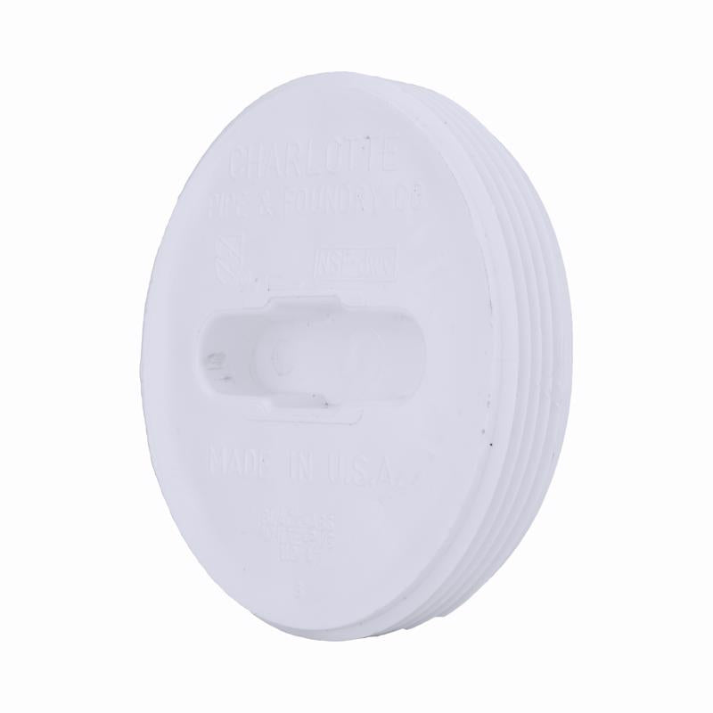 KEENEY MANUFACTURING - Charlotte Pipe Schedule 40 4 in. MPT X 4 in. D Hub PVC 4-1/2 in. Clean-Out Plug 1 pk