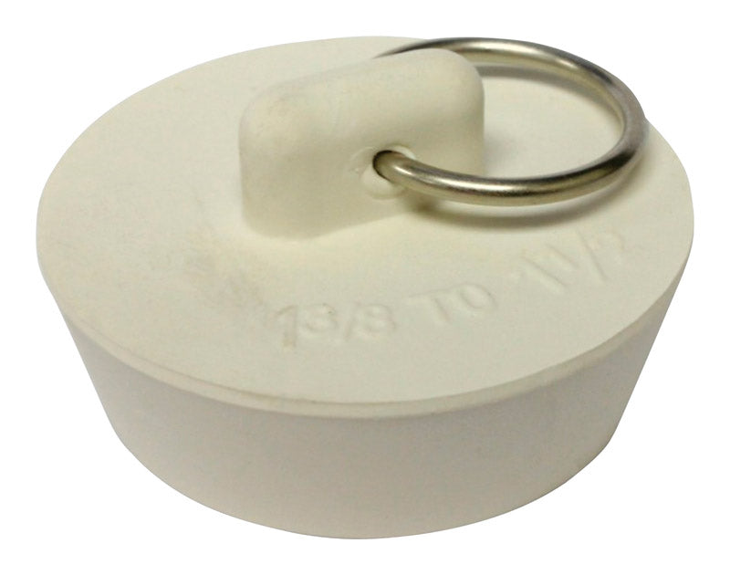 PLUMB PAK - Plumb Pak 1-1/2 in. White Rubber Drain Stopper