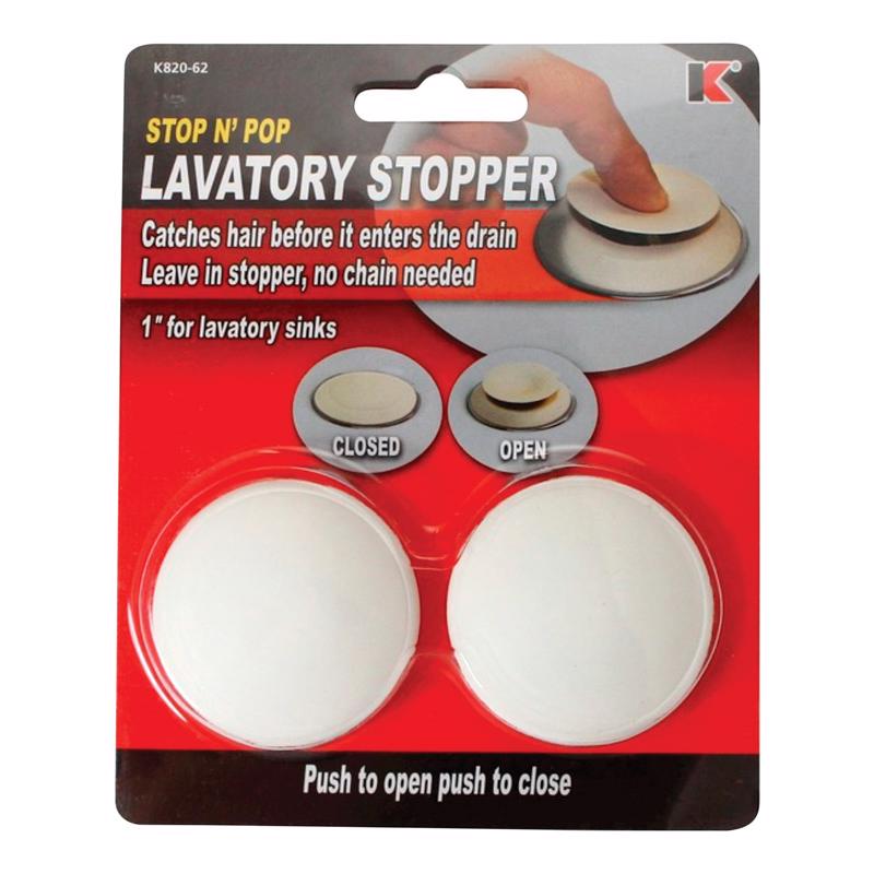 KEENEY - Keeney 1 in. White Rubber Lavatory Pop Up Stopper