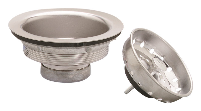 PLUMB PAK - Plumb Pak Chrome Plastic/Stainless Steel Sink Strainer