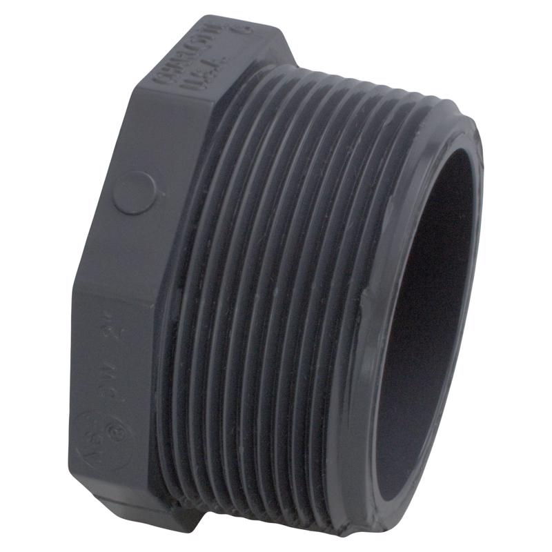 KEENEY MANUFACTURING - Charlotte Pipe Schedule 80 1-1/4 in. MPT X 1-1/4 in. D MPT PVC Threaded Plug 1 pk