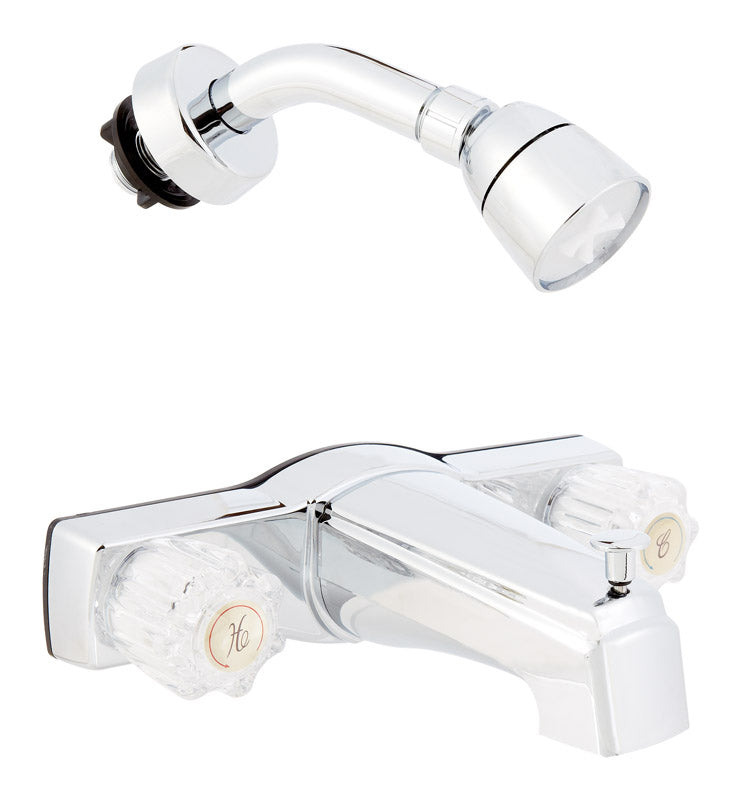 AMERICAN BRASS - American Brass 2-Handle Chrome Plated Bath Faucet