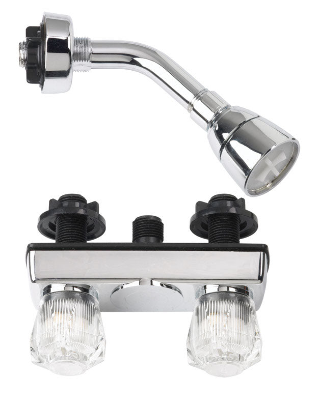 AMERICAN BRASS - American Brass Celcon 2-Handle Chrome Plated Shower Kit