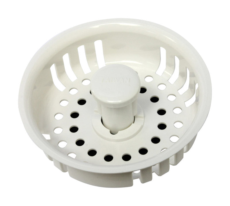 PLUMB PAK - Plumb Pak 3-1/2 in. D Plastic Replacement Strainer Basket White