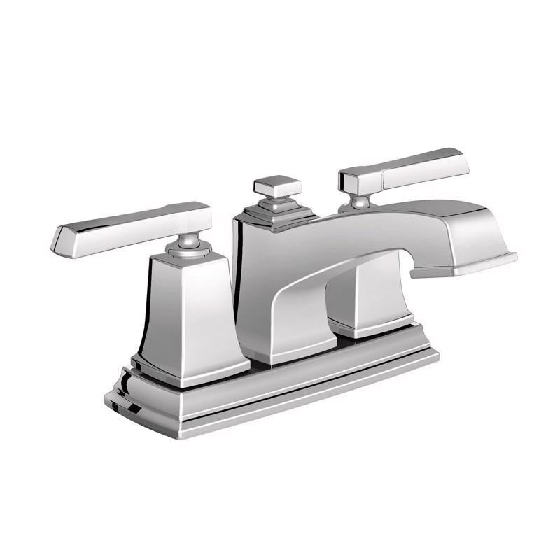 MOEN - Moen Boardwalk Chrome Two-Handle Bathroom Sink Faucet 4 in.