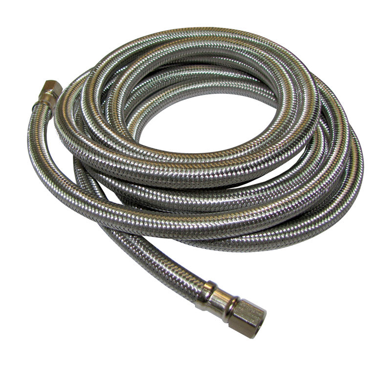 PLUMB PAK - Plumb Pak 1/4 in. Compression in. X 1/4 in. D Compression 60 ft. Stainless Steel Ice Maker Supply Li