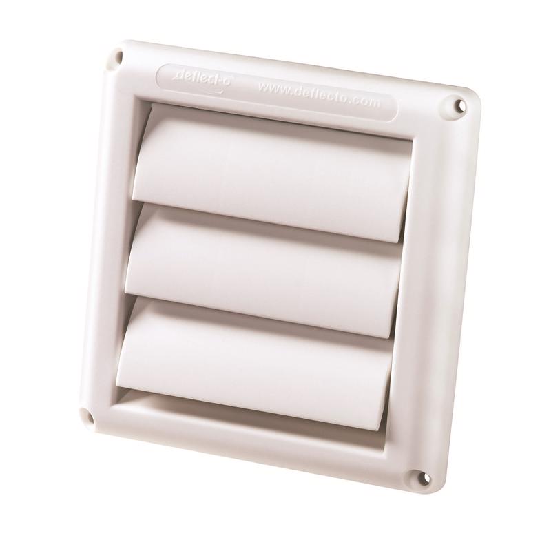 DEFLECT-O - Deflect-O Supurr-Vent 6 in. L X 4 in. D White Plastic Vent Dryer Hood