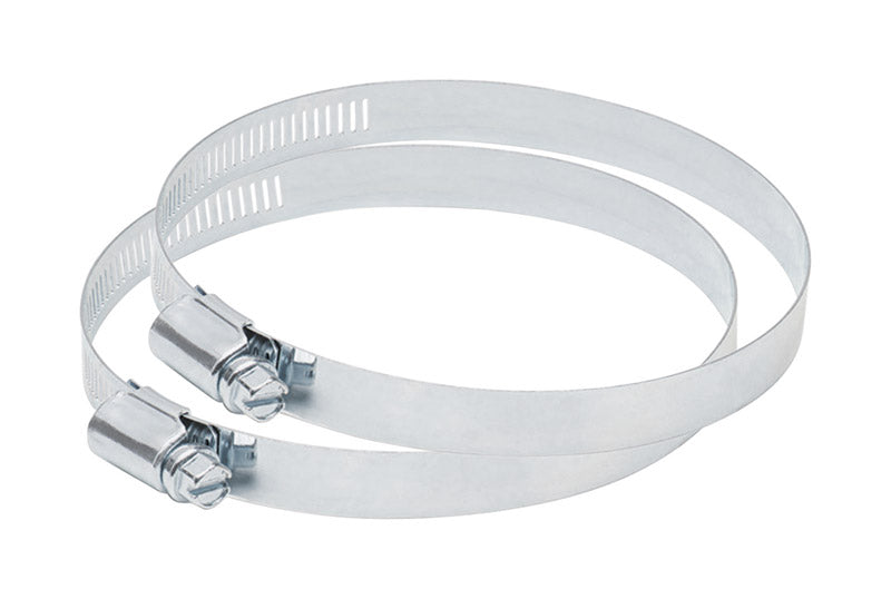 DEFLECTO - Deflect-O 4 in. D Silver/White Metal Adjustable Vent Clamp