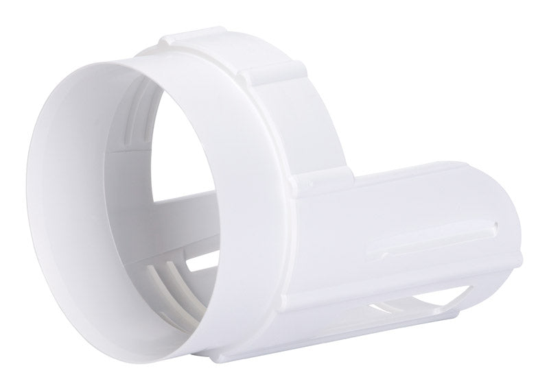 DEFLECT-O - Deflect-O 5.63 in. L X 4 in. D White Aluminum Duct Connector Plus Protector