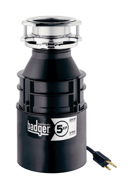 INSINKERATOR - InSinkErator Badger 5XP CORD 3/4 HP Continuous Feed Garbage Disposal with Power Cord