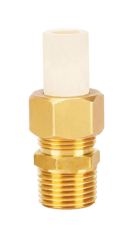 HOMEWERKS - Homewerks Schedule 40 3/4 in. Compression X 3/4 in. D MPT CPVC/Brass Adapter Coupling