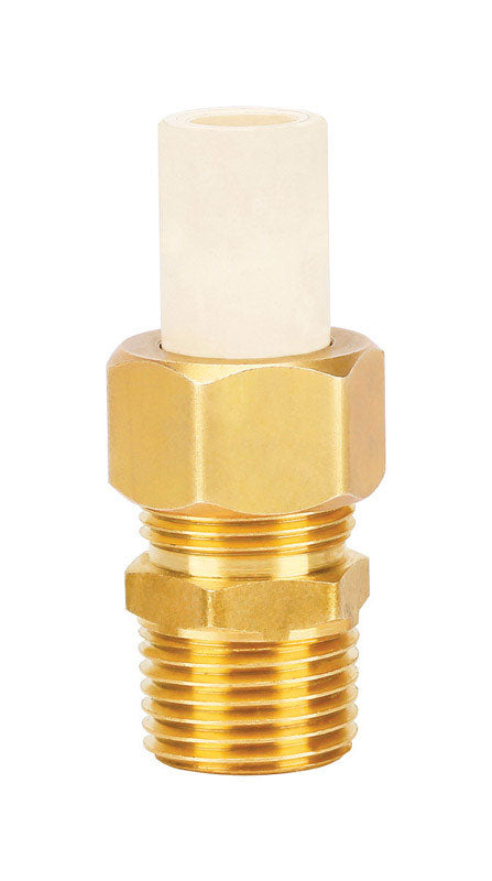 HOMEWERKS - Homewerks Schedule 40 1/2 in. Compression X 1/2 in. D MPT CPVC/Brass Adapter Coupling