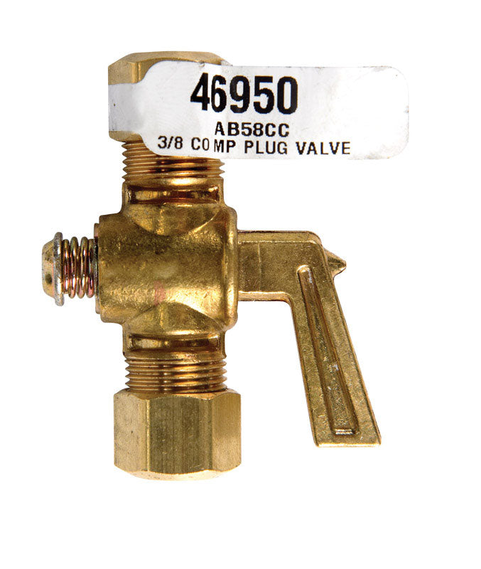 JMF COMPANY - JMF Company 3/8 in. 3/8 in. Brass Plug Valve