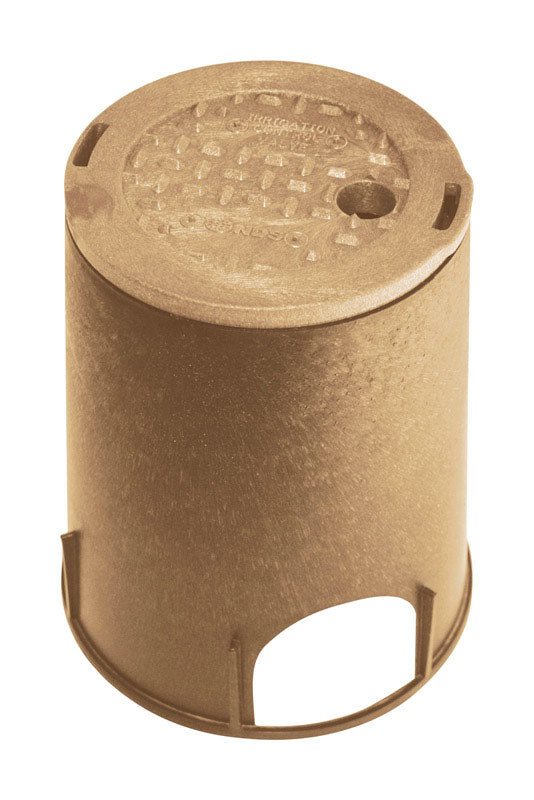 NDS - NDS 8.4 in. W X 9.1 in. H Round Valve Box with Overlapping Cover Brown