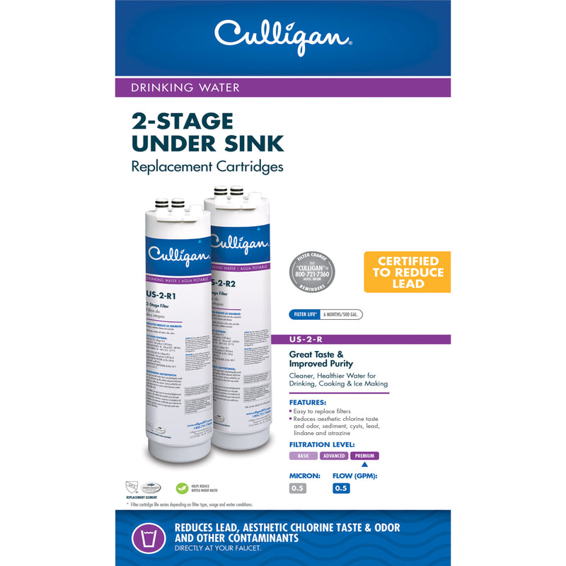 CULLIGAN - Culligan 2 Stage Under Sink Replacement Water Filter For Culligan