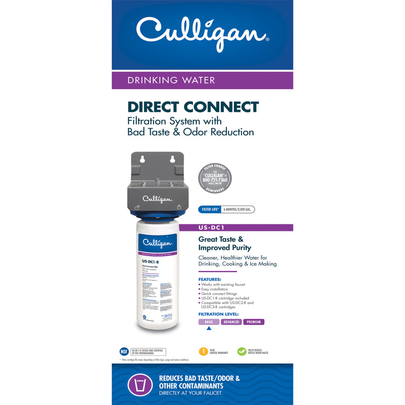 CULLIGAN - Culligan Direct Connect Under Sink Water Filtration System For Culligan US-DC1