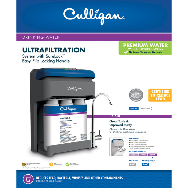 CULLIGAN - Culligan 3 Stage Under Sink Water Filtration System For Culligan
