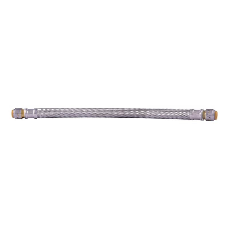 SHARKBITE - SharkBite 1/2 in. PTC X 1/2 in. D PTC 18 in. Stainless Steel Supply Line