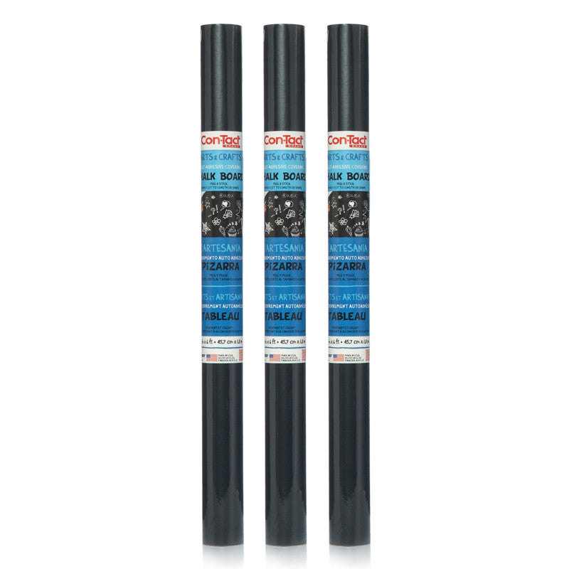 CON-TACT BRAND - Adhesive Chalkboard Roll, 18" x 6', 3 Rolls