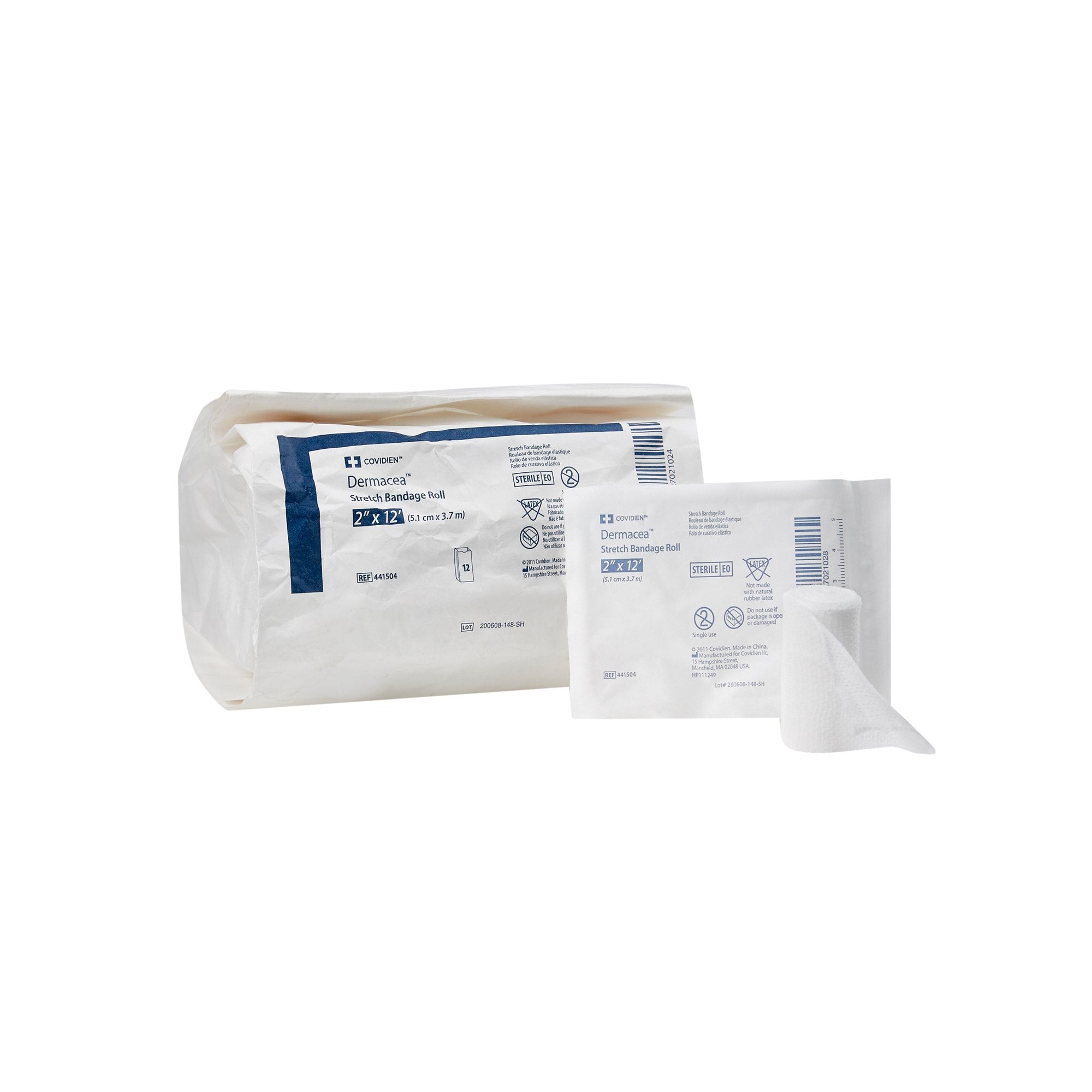 Cardinal - Conforming Bandage Dermacea™ 2 Inch X 4 Yard 1-Ply Sterile 1 per Pack [12/PK]