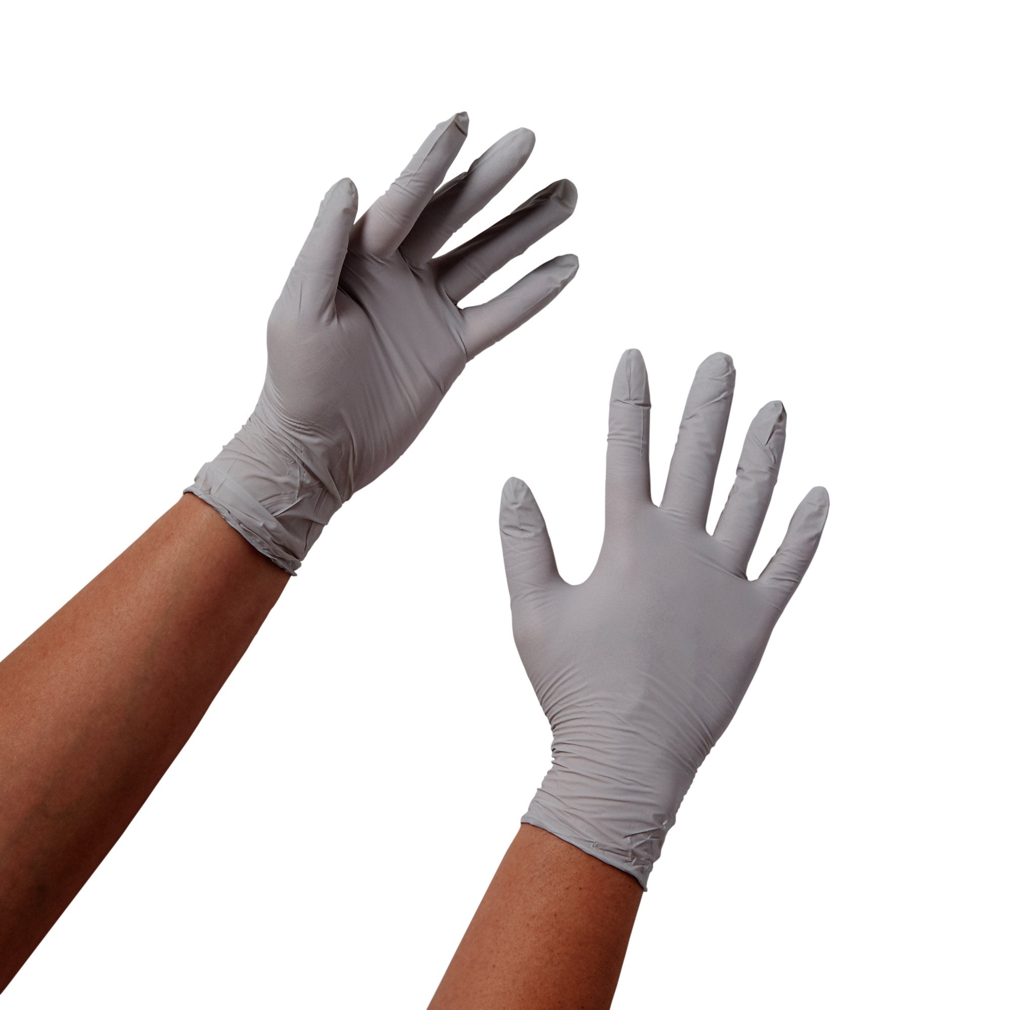 O&M Halyard Inc - Exam Glove STERLING® Medium NonSterile Nitrile Standard Cuff Length Textured Fingertips Gray Chemo Tested [200/BX]