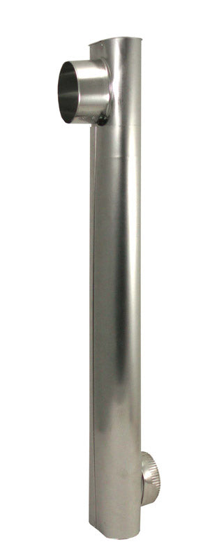 TITEFIT - Deflect-O 7.25 in. L X 4.875 in. D Silver Aluminum Skinny Duct