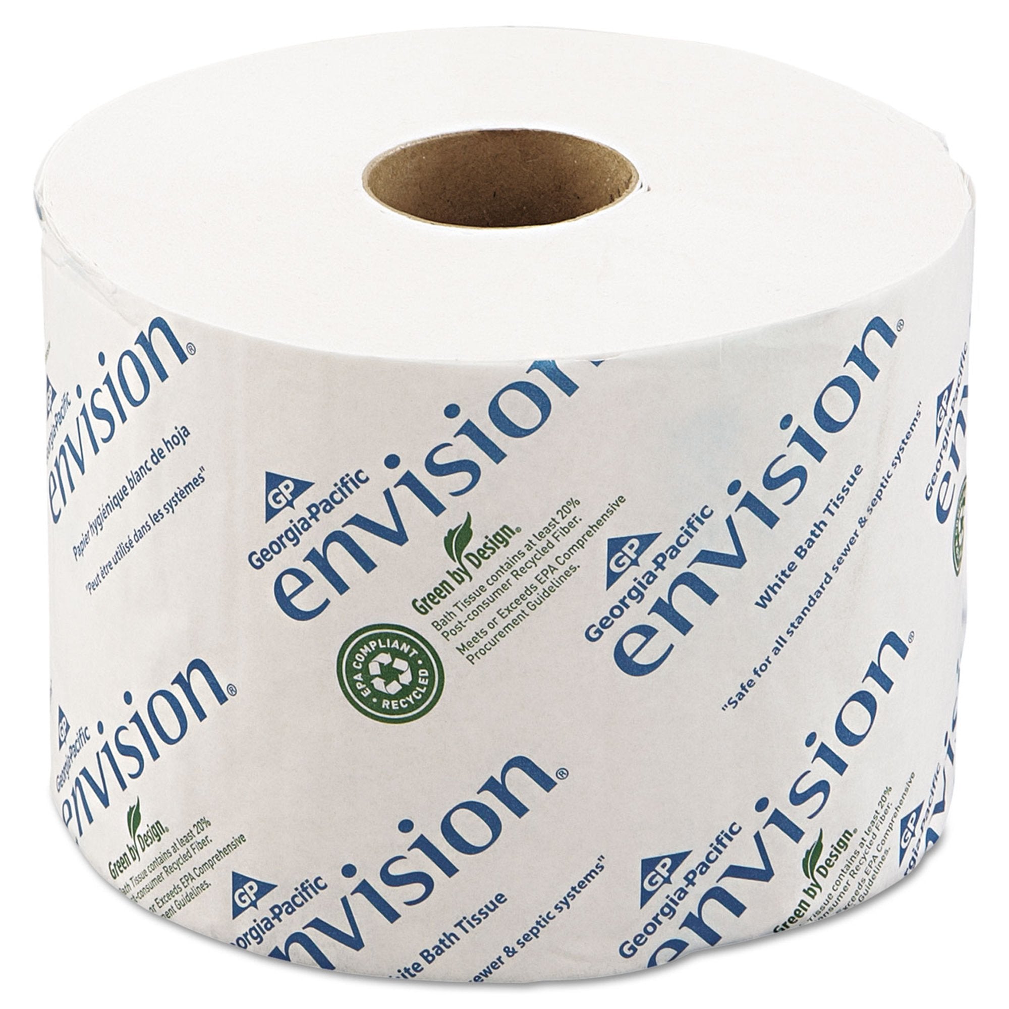 Georgia Pacific - Toilet Tissue envision® White 2-Ply Standard Size Cored Roll 1000 Sheets 3-9/10 X 4 Inch [48/CS]