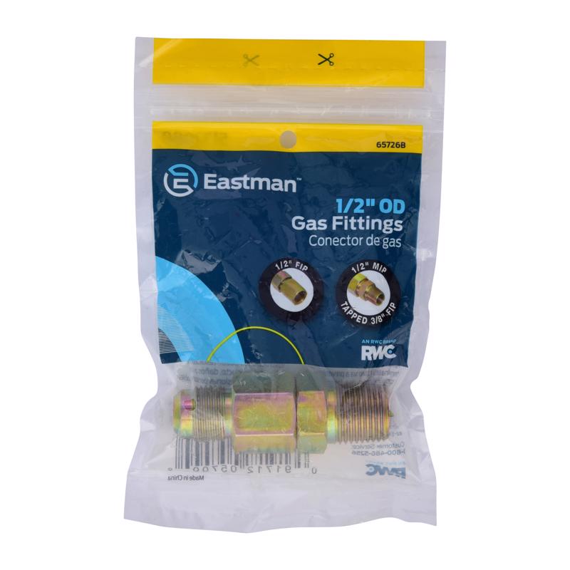 EASTMAN - Eastman 1/2 in. Flare X 1/2 in. D MIP 6.8 in. Brass Gas Connector