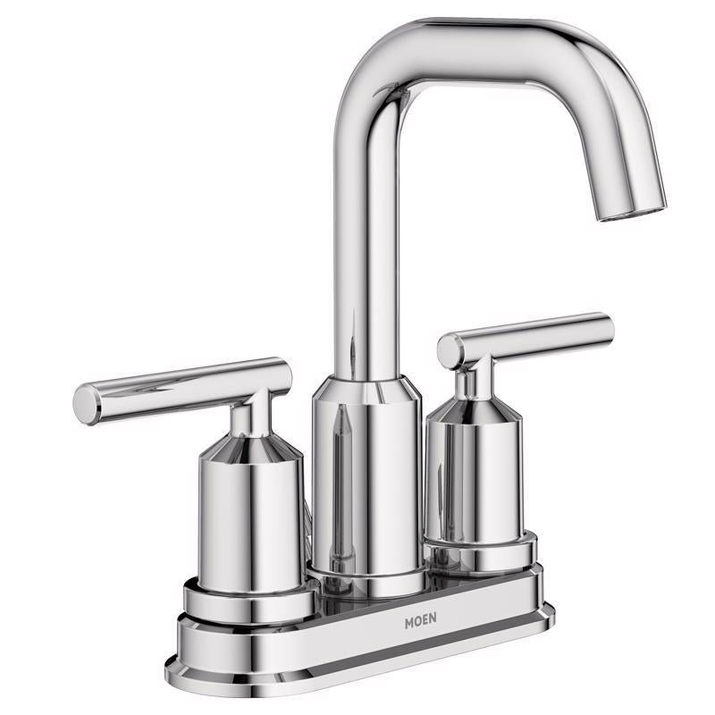 MOEN - Moen Gibson Chrome Two-Handle Bathroom Sink Faucet 4 in.