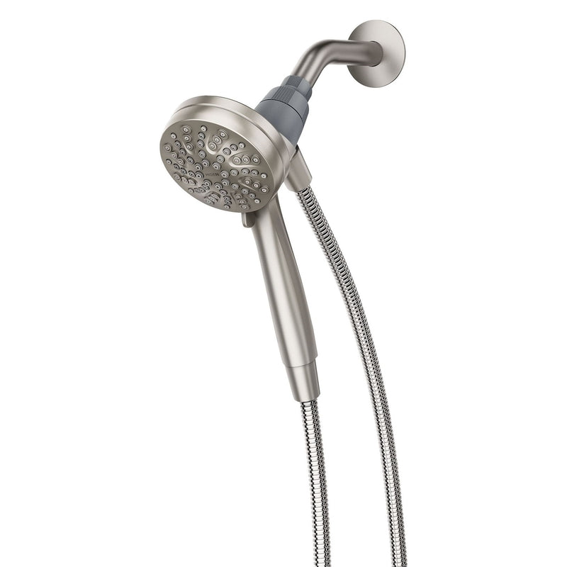 MOEN - Moen Engage Brushed Nickel 6 settings Handheld Showerhead 1.75 gpm