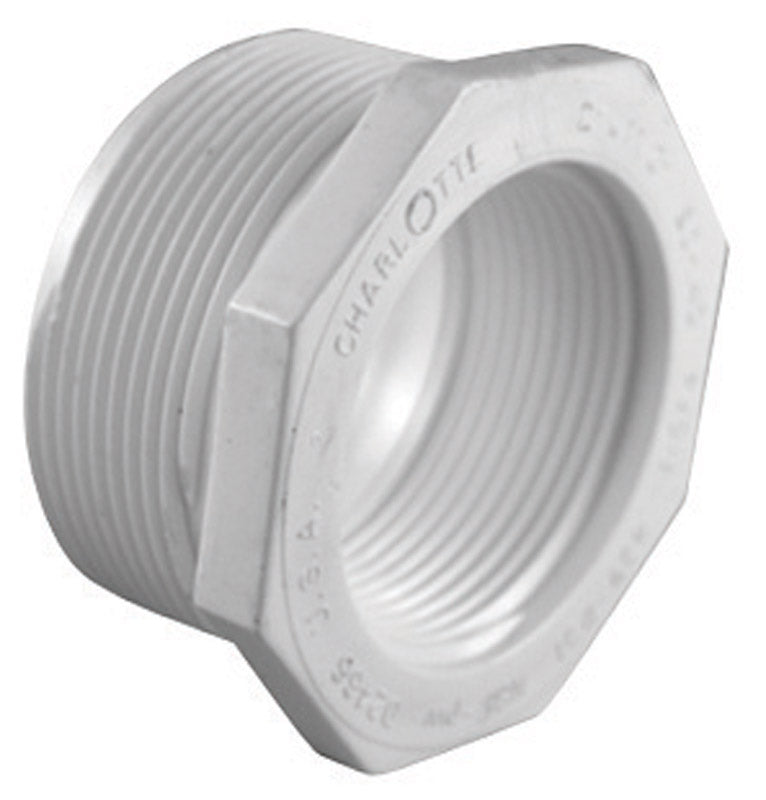 CHARLOTTE PIPE - Charlotte Pipe Schedule 40 1 in. MPT X 3/4 in. D FPT PVC Reducing Bushing 1 pk - Case of 25