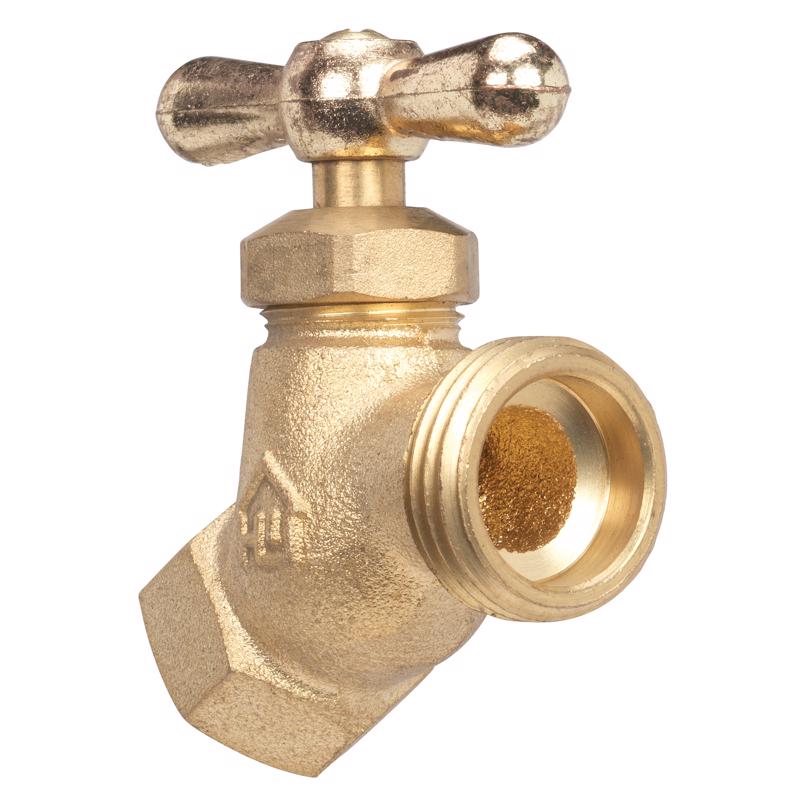 HOMEWERKS - Homewerks 1/2 in. FIP X 3/4 in. MHT Brass No-Kink Hose Bibb