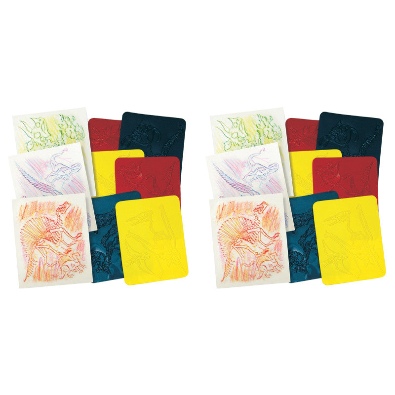 ROYLCO - Dinosaur Rubbing Plates, 6 Per Pack, 2 Packs