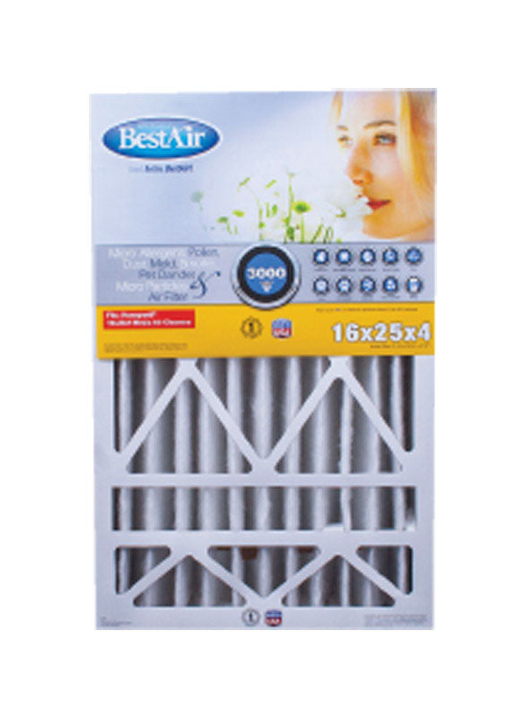 BESTAIR - BestAir 25 in. W X 16 in. H X 4 in. D 13 MERV Pleated Air Filter 1 pk - Case of 3