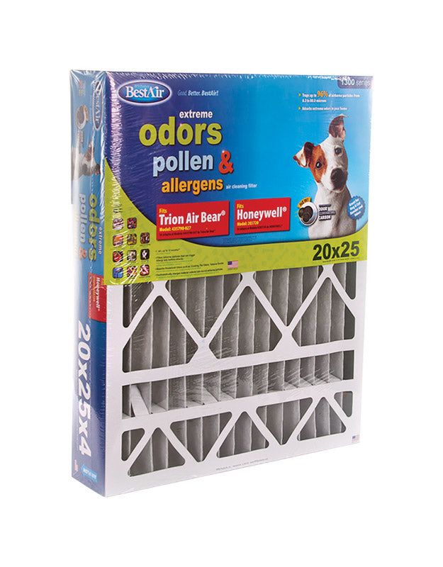 BESTAIR - BestAir 20 in. W X 25 in. H X 4 in. D 11 MERV Pleated Air Filter 1 pk - Case of 3 [PFHW2025-11CR]