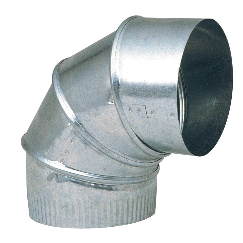 IMPERIAL - Imperial 8 in. D X 8 in. D Adjustable 90 deg Galvanized Steel Furnace Pipe Elbow - Case of 4 [GV1330-A]