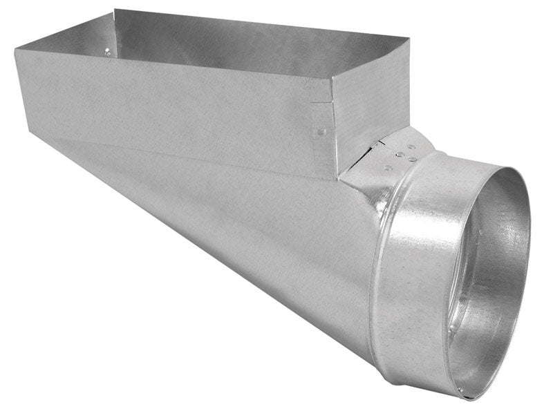 IMPERIAL - Imperial 12 in. H X 6 in. W Silver Galvanized Steel Straight Center End Boot - Case of 6