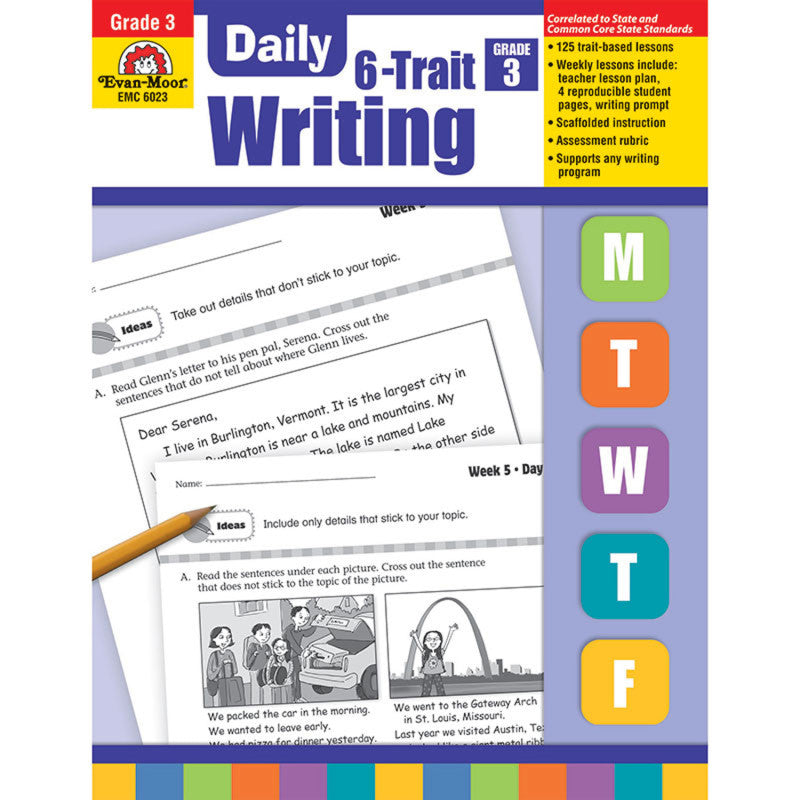 EVAN-MOOR - Daily 6-Trait Writing Book, Grade 3