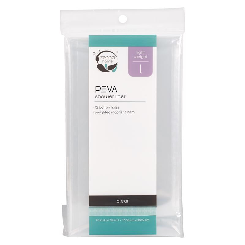 ZENNA HOME - Zenna Home 72 in. H X 70 in. W Clear Solid Shower Curtain Liner PEVA [LPRLKKL]