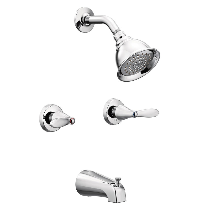 MOEN - Moen Adler 2-Handle Chrome Tub and Shower Faucet