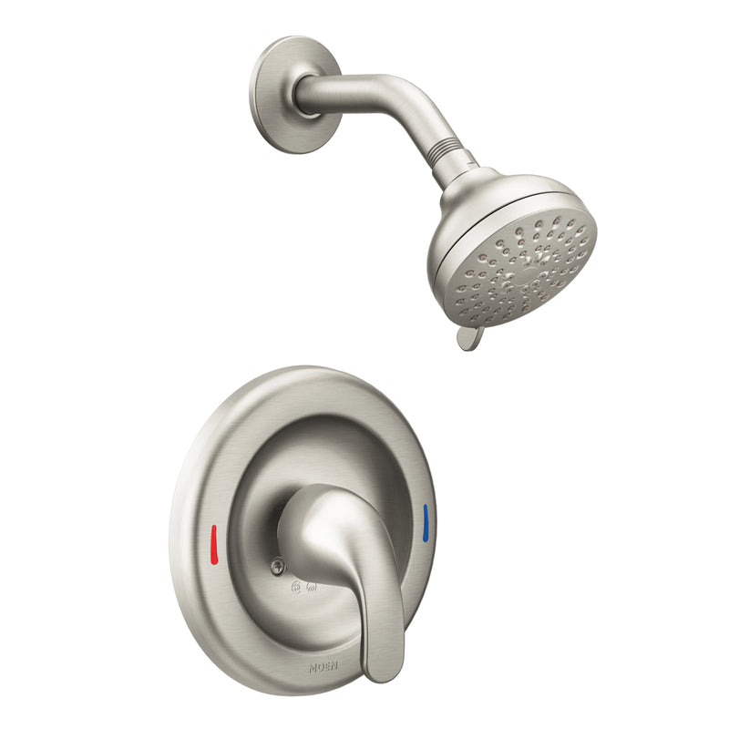 MOEN - Moen Adler 1-Handle Brushed Nickel Tub and Shower Faucet [82604SRN]