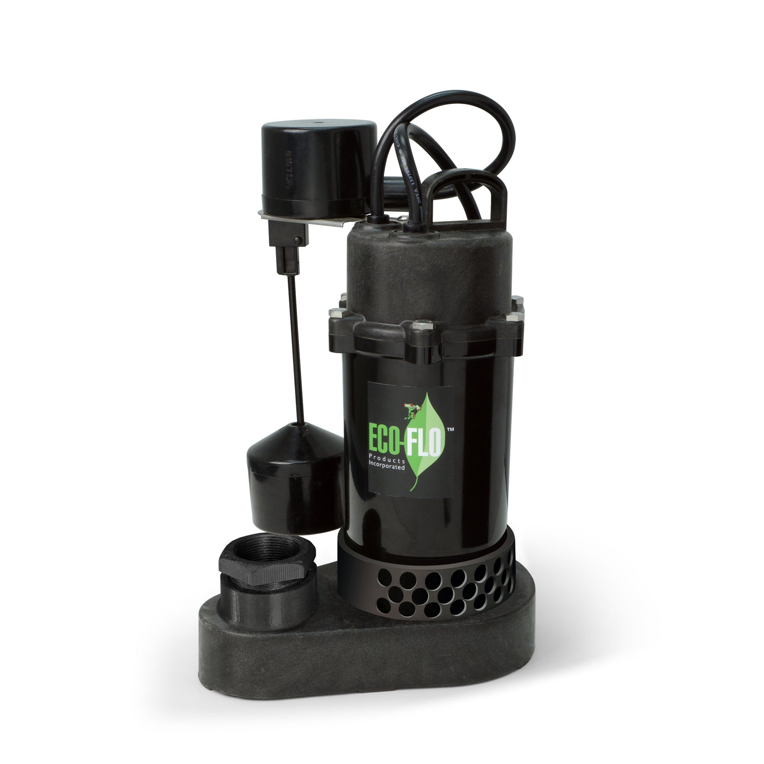ECO-FLO 1/2 HP 4080 gph Thermoplastic Vertical Float Switch AC Submersible Sump Pump 8 ft